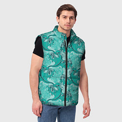 Мужской жилет Китайские дракончики, цвет: 3D-черный — фото 2