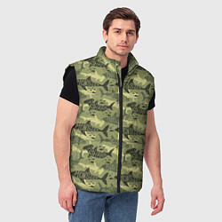 Мужской жилет SHARK ATTACK Акулы, цвет: 3D-черный — фото 2