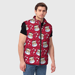 Мужской жилет Дед Морoз, цвет: 3D-черный — фото 2