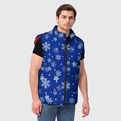 Мужской жилет Снежинки, цвет: 3D-красный — фото 2