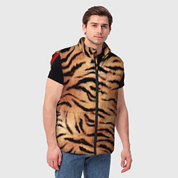 Мужской жилет Шкура тигра текстура, цвет: 3D-красный — фото 2