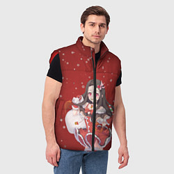 Мужской жилет Рождественская Nezuko, цвет: 3D-красный — фото 2