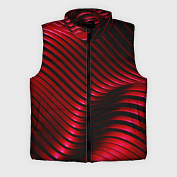 Мужской жилет Волны красного металла, цвет: 3D-черный