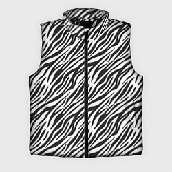 Мужской жилет Чёрно-Белые полоски Зебры, цвет: 3D-черный