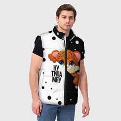 Мужской жилет ТИГРЁНОК НУ ТИПА МЯУ, цвет: 3D-черный — фото 2