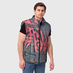 Мужской жилет Надпись граффити, цвет: 3D-светло-серый — фото 2