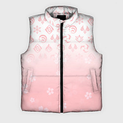 Мужской жилет ГЕНШИН ИМПАКТ ЯПОНИЯ САКУРА ЦВЕТОК, цвет: 3D-светло-серый