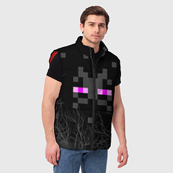 Мужской жилет ЭНДЕРМЕН МАЙНКРАФТ MINECRAFT, цвет: 3D-красный — фото 2