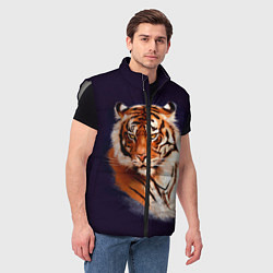 Мужской жилет Грозный Тигр Символ 2022 Года Tiger Beast, цвет: 3D-светло-серый — фото 2
