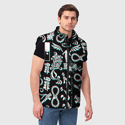 Мужской жилет ТОКИЙСКИЕ МСТИТЕЛИ ГЛИТЧ, GLITCH, цвет: 3D-черный — фото 2