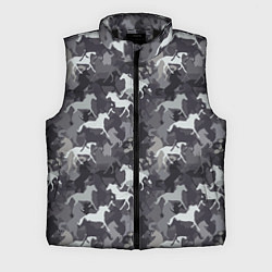 Мужской жилет Табун Лошадей, цвет: 3D-черный