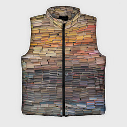 Мужской жилет Книжные кирпичики знаний, цвет: 3D-светло-серый