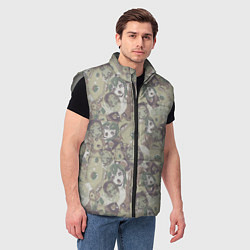 Мужской жилет Ahegao Цвета Хаки, цвет: 3D-светло-серый — фото 2