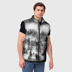 Мужской жилет ТУМАННЫЙ ЛЕС - ТЕМНЫЙ ЛЕС, цвет: 3D-черный — фото 2