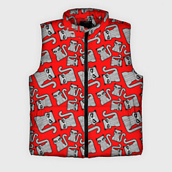 Мужской жилет Сворливый Кот, цвет: 3D-красный