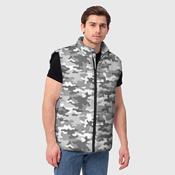 Мужской жилет Серый Военный Камуфляж, цвет: 3D-черный — фото 2