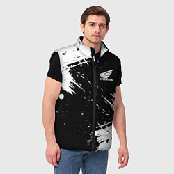 Мужской жилет Honda Брызги Красок, цвет: 3D-черный — фото 2