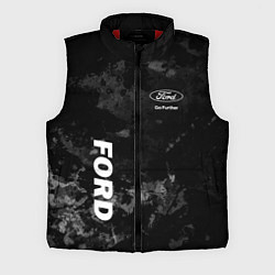 Мужской жилет Ford, Форд, Серый фон, цвет: 3D-красный