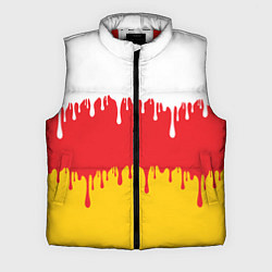 Мужской жилет Северная Осетия Алания потёки, цвет: 3D-красный