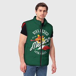 Мужской жилет Мексика Mexico, цвет: 3D-красный — фото 2