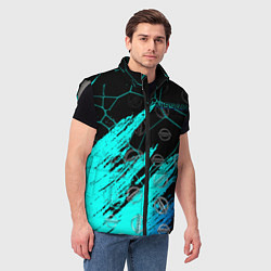 Мужской жилет NISSAN геометрия, цвет: 3D-светло-серый — фото 2