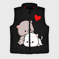 Мужской жилет Котическая любовь Kitty Love, цвет: 3D-красный