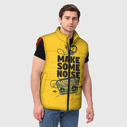 Мужской жилет Make Some Noise музыка, цвет: 3D-красный — фото 2