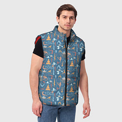 Мужской жилет Йога, Гимнастика, Медитация, цвет: 3D-красный — фото 2