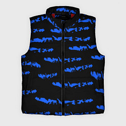 Мужской жилет Полосатый синий с черным как водяной тигр, цвет: 3D-красный