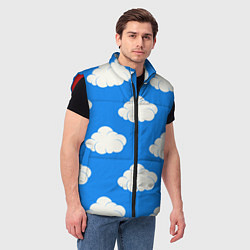Мужской жилет Облака на небе, цвет: 3D-красный — фото 2