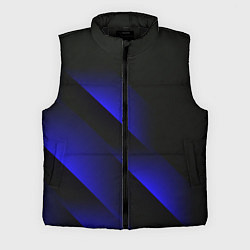 Мужской жилет Blue Fade 3D Синий градиент, цвет: 3D-черный