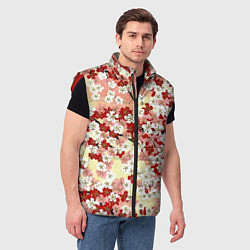 Мужской жилет Цветущая весна, цвет: 3D-красный — фото 2
