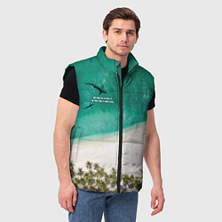 Мужской жилет He shark will be happy if the whole world is under, цвет: 3D-черный — фото 2