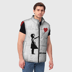 Мужской жилет Бэнкси Всегда есть надежда There is Always Hope Ba, цвет: 3D-красный — фото 2