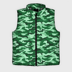 Мужской жилет Зеленый монохромный камуфляж, цвет: 3D-светло-серый
