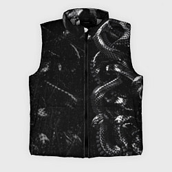 Мужской жилет Змеиный Паттерн Snake Black, цвет: 3D-светло-серый