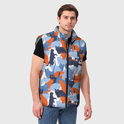 Мужской жилет Домашние Питомцы Кошки, цвет: 3D-светло-серый — фото 2