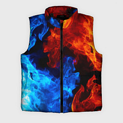 Мужской жилет Огонь - Вода Инь - Янь, цвет: 3D-черный