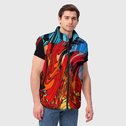 Мужской жилет Abstract color pattern Fashion 2022, цвет: 3D-красный — фото 2