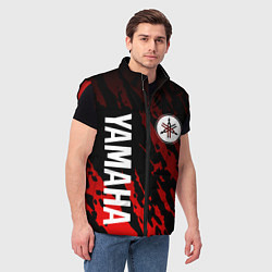 Мужской жилет Yamaha - Красные пятна, цвет: 3D-красный — фото 2