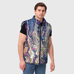Мужской жилет Не смешавшиеся краски abstract pattern, цвет: 3D-светло-серый — фото 2