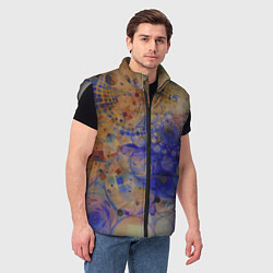 Мужской жилет Круги, фракталы, цвет: 3D-светло-серый — фото 2