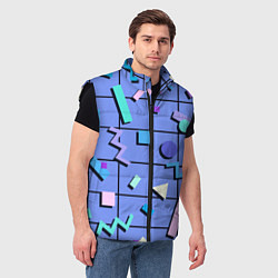 Мужской жилет ГЕОМЕТРИЧЕСКИЕ АБСТРАКТНЫЕ ФИГУРЫ, цвет: 3D-черный — фото 2