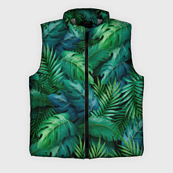 Мужской жилет Green plants pattern, цвет: 3D-светло-серый
