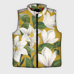 Мужской жилет Цветы Белые Лилии, цвет: 3D-красный
