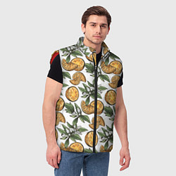 Мужской жилет Узор из тропических апельсинов, цвет: 3D-красный — фото 2