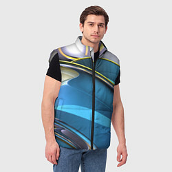 Мужской жилет Абстрактная объёмная композиция Abstract three-dim, цвет: 3D-светло-серый — фото 2