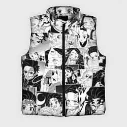 Мужской жилет Клинок рассекающий демонов паттерн, цвет: 3D-светло-серый