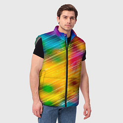 Мужской жилет RAINBOW POLYCHROME, цвет: 3D-светло-серый — фото 2