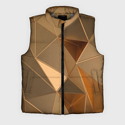 Мужской жилет Золотые 3D треугольники, цвет: 3D-светло-серый